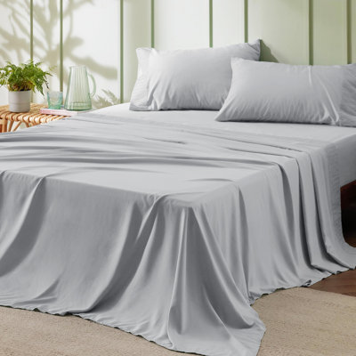 Bedsure Polyester Microfiber Sheet Set Hotel Luxury Sheets, Easy Care Cooling Bed Sheet Set 84GSM(80" x 95")GentleSoft™️