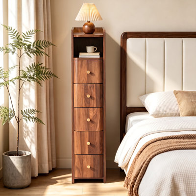 5-Drawer Narrow Nightstand