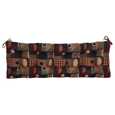 Coussin de banc capitonné en jacquard chenille