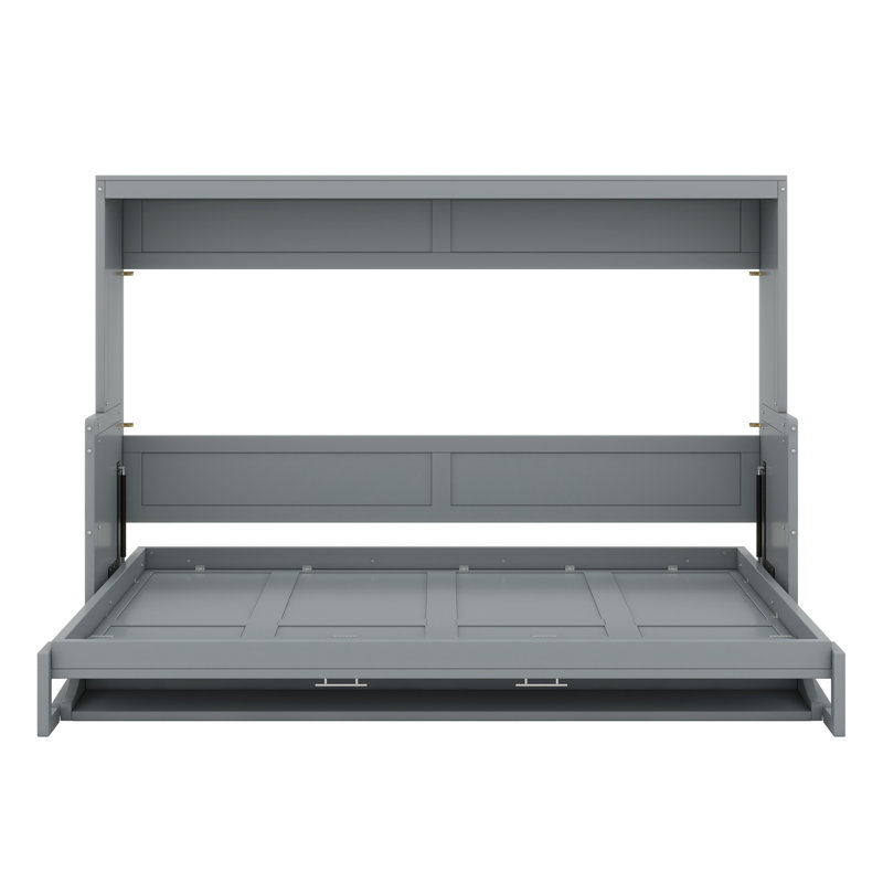 Armoire-lit Mihoko Murphy, Grand lit, Gris foncé