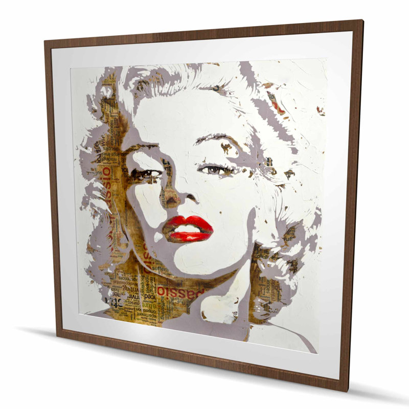 Impression d'art typographique Marilyn Monroe | Décoration romantique pour la maison