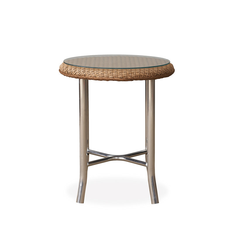 Weekend Retreat Outdoor Round Side Table, White