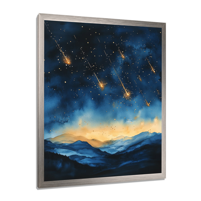 I - Tableau céleste encadré, 32" H x 24" W, Silver Picture Framed