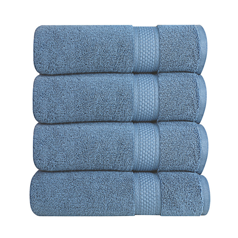 Capavella - A1HC Premium Bath Sheet Set Ultra Soft Quick Dry Super Absorbent Bath Sheet Set of 4, Bjou Blue