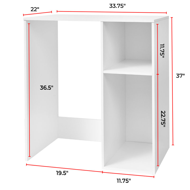 Burdman 33.75'' W Shelving Unit, White