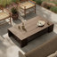 Roca Outdoor Metal Coffee Table-Bronze