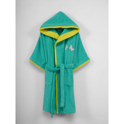 Cotton Female Above Knee Bathrobe with Hood