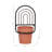 Metal Iron Wall Planter Contemporary Decorative Arched Frame Minimalist Style Vertical Garden Mount Accent Modern Geometric Design Durable Construction Indoor Outdoor Display Hanging Container-499693102