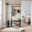 Coat Rack, Hall Tree With Shoe Bench For Entryway, Entryway Bench With Coat Rack, 4-In-1, With 9 Removable Hooks, A Hanging Rod, 13.3 X 28.3 X 72.1 Inches, Honey Brown And Black UHSR040B05