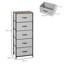 45 cm W Chest of 5 Drawers