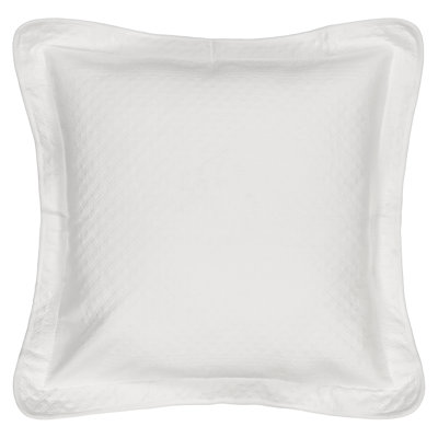 Historic Charleston King Charles European Cotton Matelasse Decorative Pillow Sham, 26 in x 26 in, White
