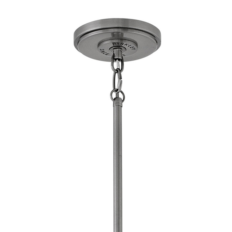 Cartwright Medium 1-Light Drum Pendant w/ Bold Rivets, Polished Antique Nickel