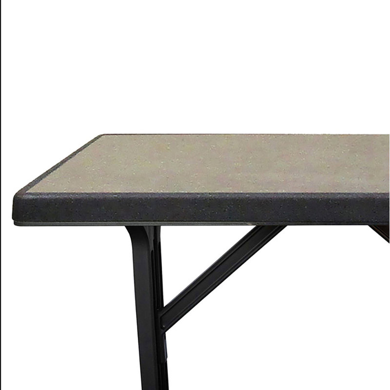 Table rectangulaire 28,75 po Omega, Métal Brossé