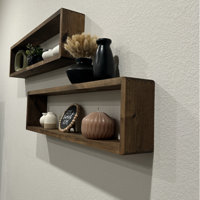 Abbott 2 Piece Alder Solid Wood Floating Shelf