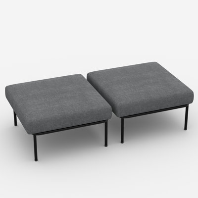 Layinsun Outdoor Patio Ottoman With Cushions (set Of 2)