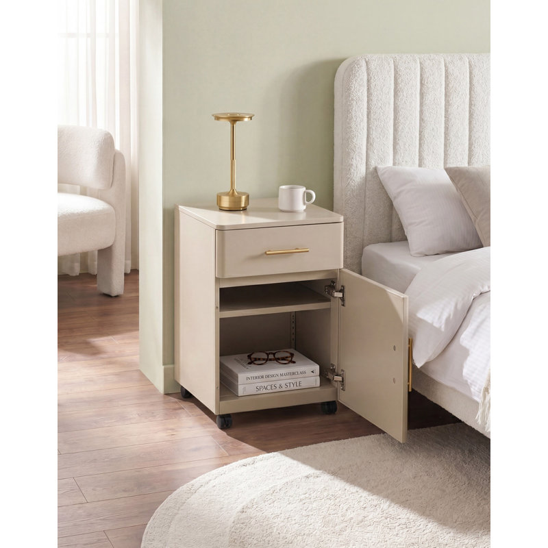 Berthilde 45 cm W Steel Bedside Table