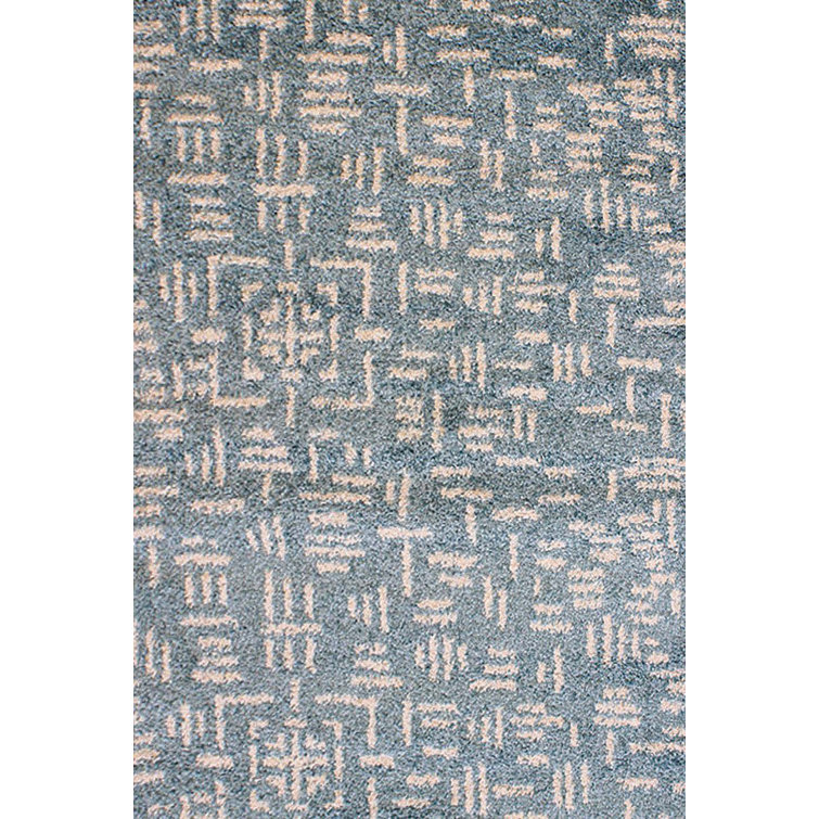 Tapis bleu/crème abstract Passion