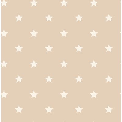 Papier peint géométrique brun clair Starry