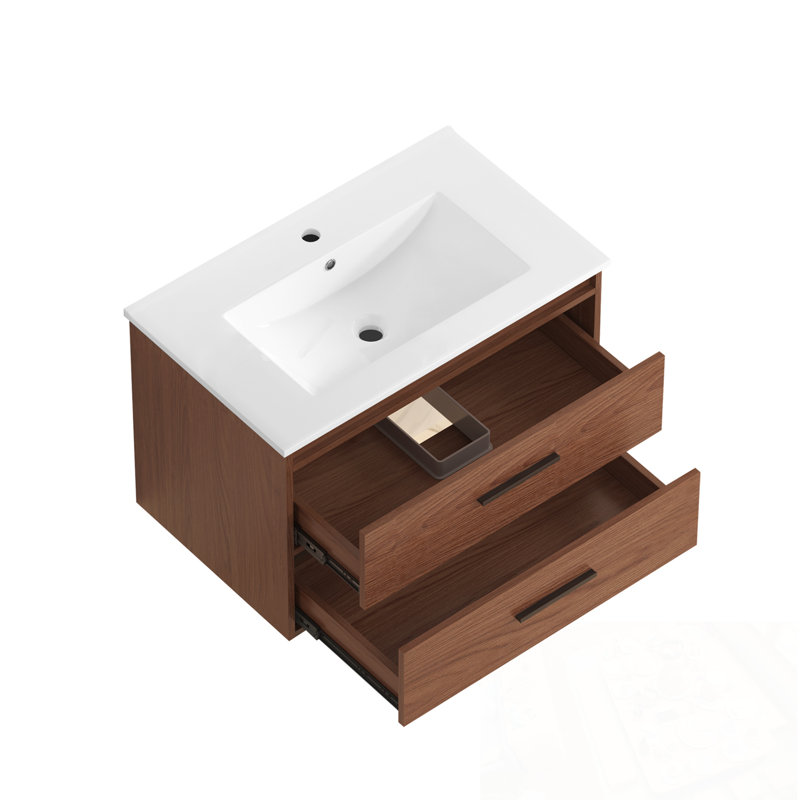 Wall Mounting Bathroom Vanity with 2 Drawers