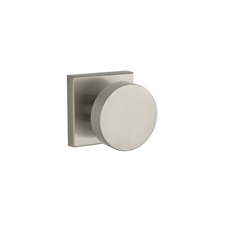 Contemporary Single Dummy Door Knob, Satin Nickel