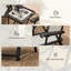 3 Piece Cream Folding Bistro Set with Mesh Top Table, 2 Cup Holders and Texteline Garden Chairs-392596508