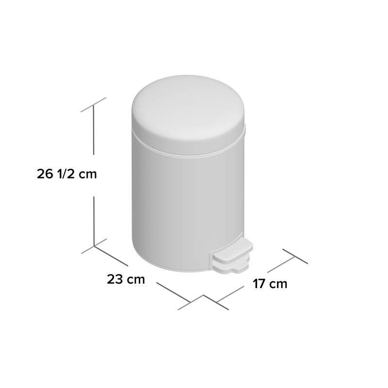 Brabantia NewIcon Soft Closing Pedal Bin, 3 L, Passion Red