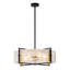 Modern 6-Light Cloud Glass Drum Chandelier