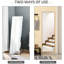 Miroir autoportant de 20,28 po x 63,5 po pleine longueur, noir et solide