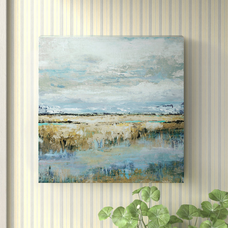 «Coastal Marsh», reproduction de peinture à l'huile, H 16 po x l 16 po, Toile tendue, No Frame