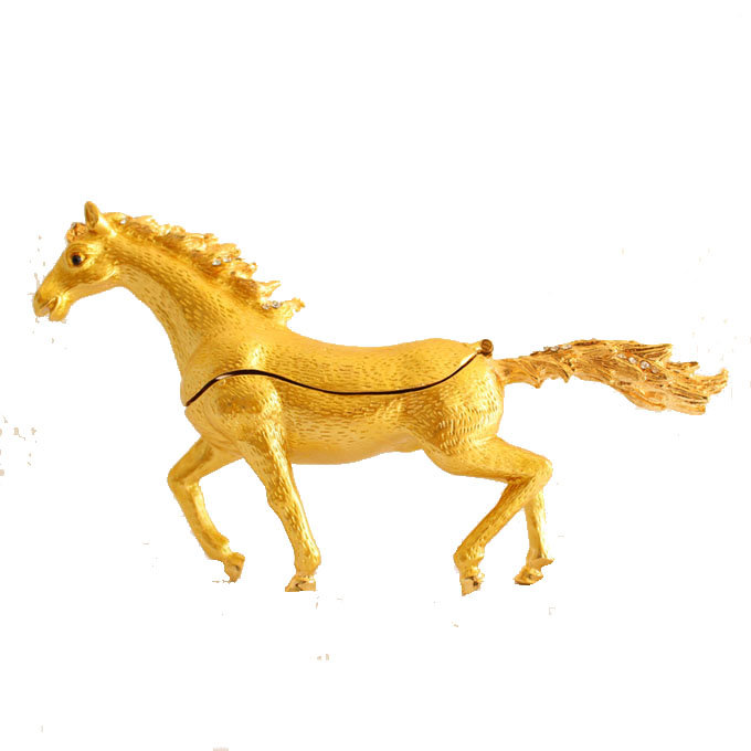 Figurine de cheval à Bejeweled Feng Shui, Jaune