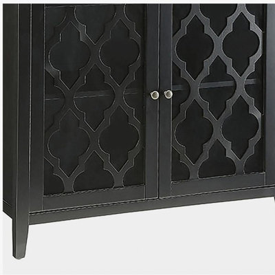 Black Console Table with Shelf Inside