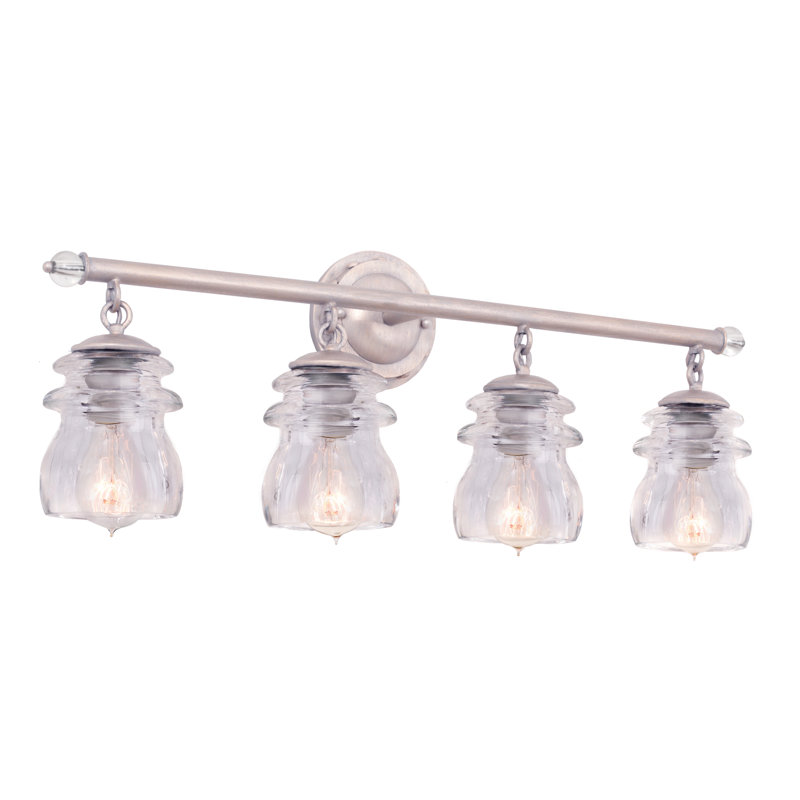 Brierfield 4 LT Pearl Silver Vanity Light Kalco