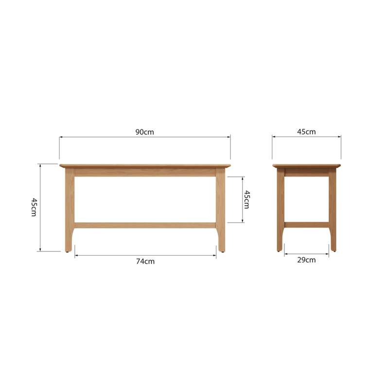 Bisbrooke Coffee Table, 45cm H x 90cm W x 45cm D
