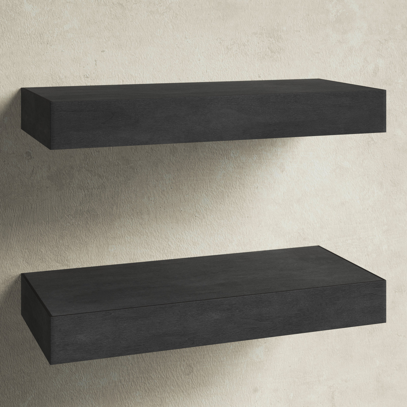 Jeremiah Floating Shelf, 2.3" H x 18" W x 8" D, Black