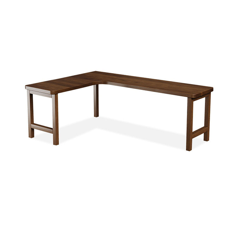 Bureau en bois de noyer clair en forme de L, H 29,53 po x l 78,74 po x P 47,24 po, Retour à gauche