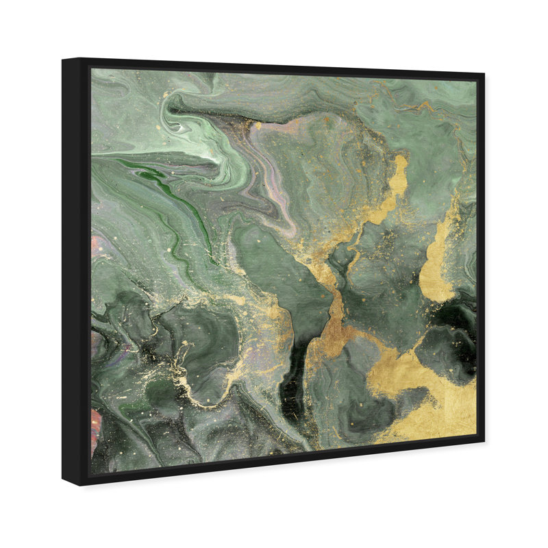 «Jade Cosmos», reproduction d'impression sur toile, Cadre noir, H 20 po x l 20 po