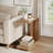 C-Shaped End Table, Wood Side Table Nightstand
