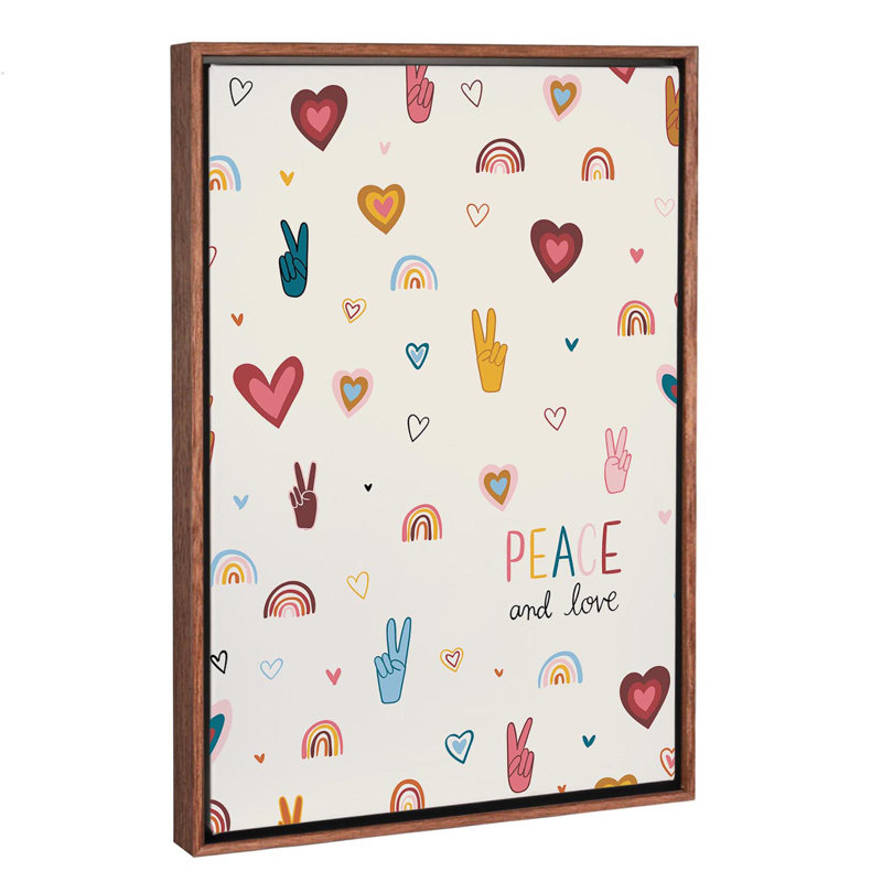 Art vi vibes, Toile avec cadre en bois classique, H 26 po x l 18 po x P 1,5 po