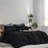 MooMee Duvet Cover Set with Zipper Closure & 8 Interior Ties 100% Washed Cotton Twill Soft Linen Like Textured-107383171-115279052