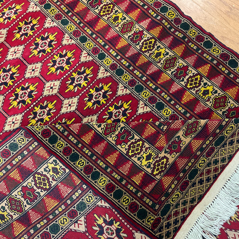 Tapis afghan en laine noué à la main