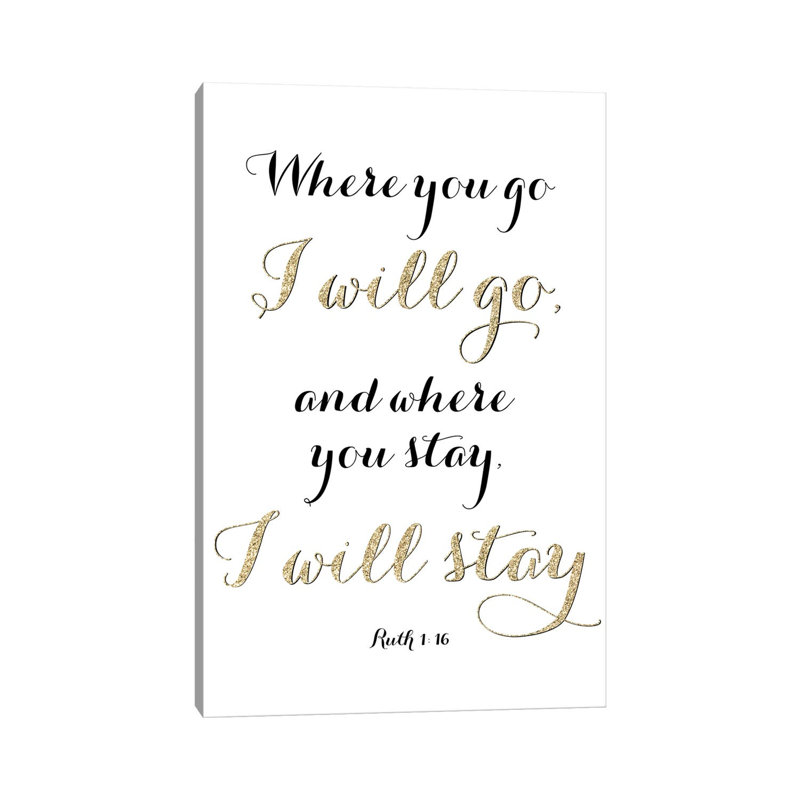 Where You Go I Will Go by Blursbyai - Gallery-Wrapped Canvas Giclée on Canvas, Canvas, 20.32 cm H x 30.48 cm W