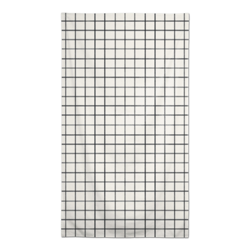 Gris sur nappe quadrillée crème
