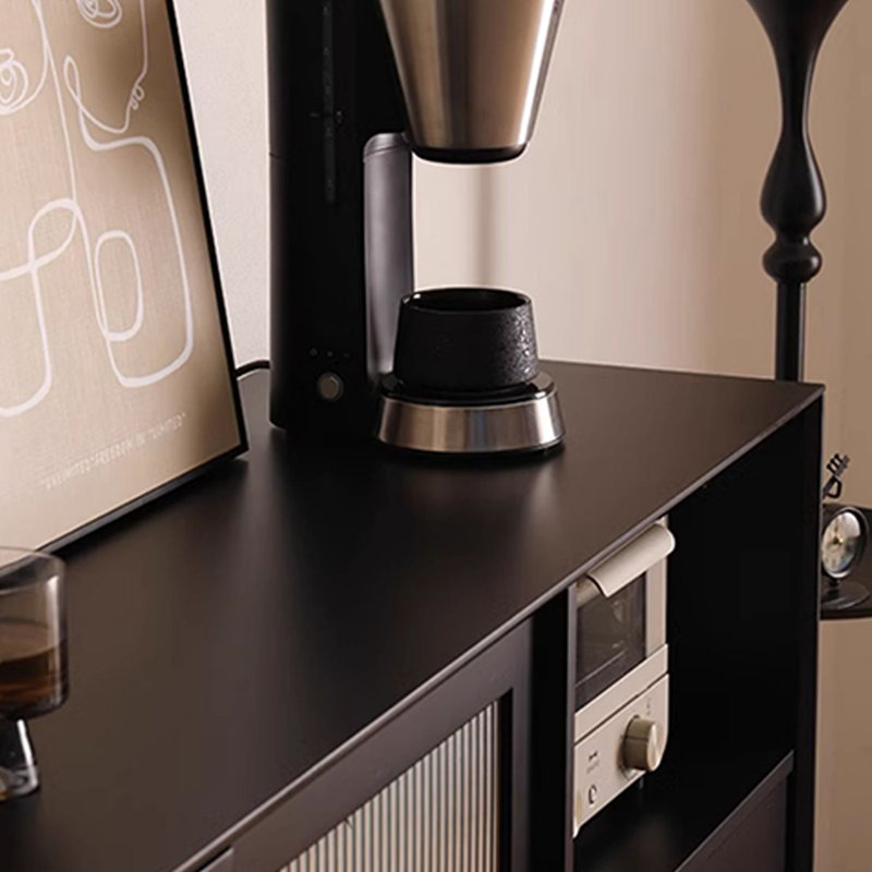 The Modern Minimalist Solid Wood Sideboard, Black
