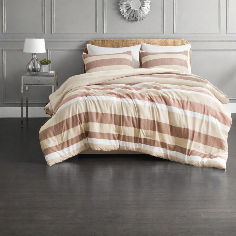 Comfortable 3-piece Bedding Set, Polyester Texture, Terracotta Design For Home