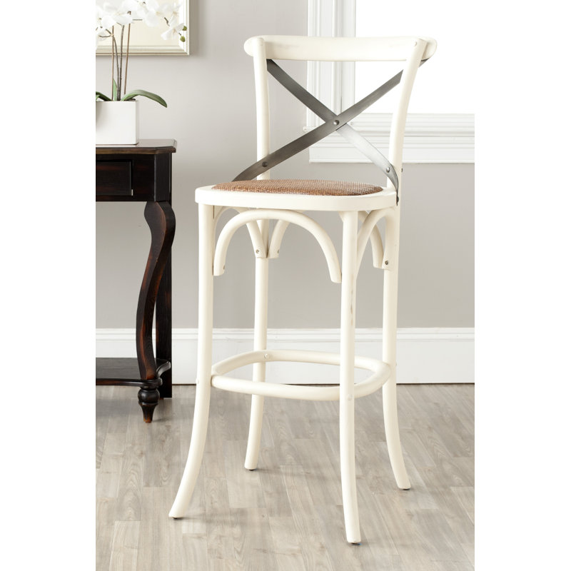 Franklin Solid Wood Counter Stool, Black, Bar Stool (29.52" Seat Height), Grey
