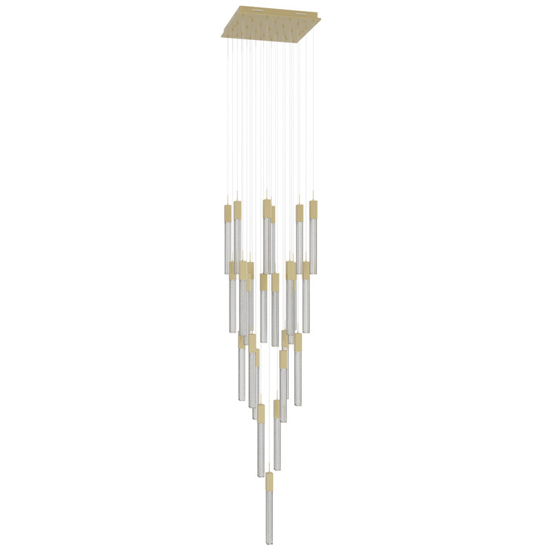 Boa 25 - Light Cluster Pendant, Brushed Brass