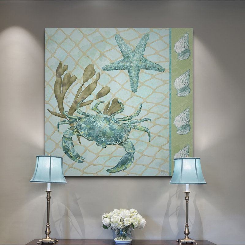 « under sea ii », peinture, H 16 po x l 16 po x P 1,5 po, Toile tendue