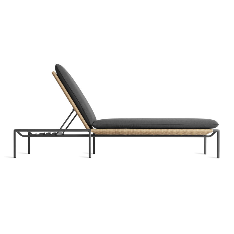 Dog Days Outdoor Chaise Lounge, Sunbrella Coal, Charcoal
