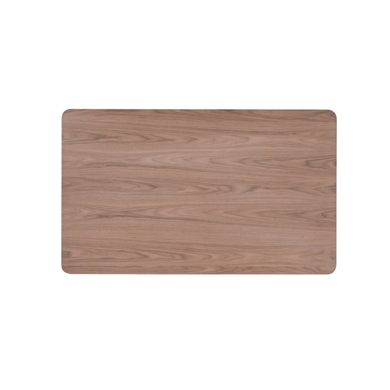 Table de salle à manger rectangulaire en noyer et noir - plateau en bois, capacité de poids de 100 lb, H 30 po x l 59 po x P 35 po avec pieds en bois plaqué, hauteur, largeur, profondeur