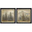 «Rustic Mountain Pine Forest Neutral Nature Landscape», reproduction d'art encadrée de la chambre principale, 2 pièces-776106884-776106886